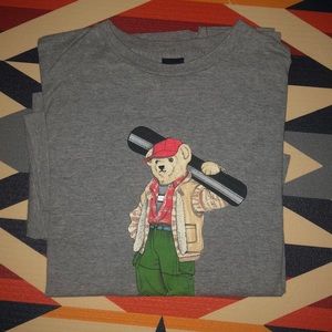 VINTAGE RALPH LAUREN POLO BOARD BEAR LONG SLEEVE T